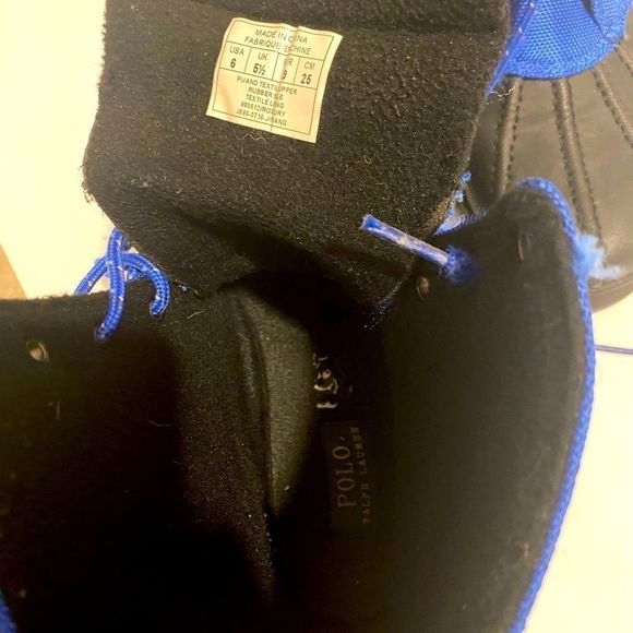 Ralph Lauren men polo boots black and blue , sz.6 main image 7